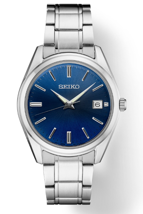 GENTS SEIKO BLUE DIAL DATE WINDOW WATCH