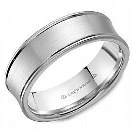 Precious Metal (No Stones) Wedding Bands - Men'