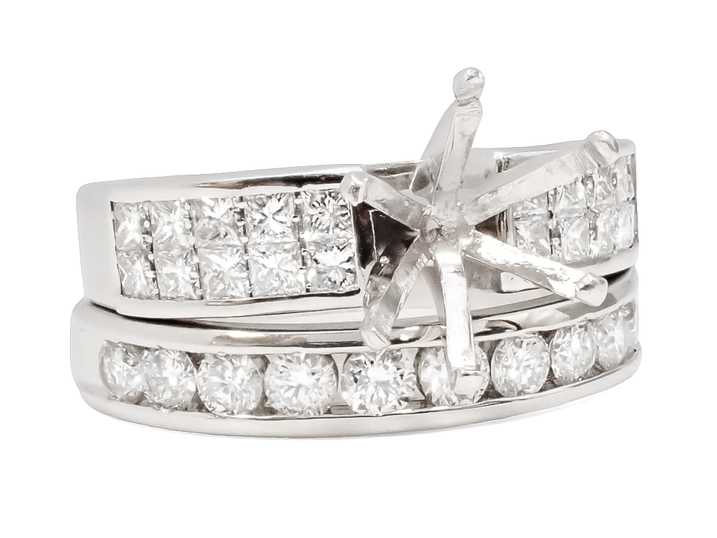 DIAMOND SEMI MOUNT WEDDING SET