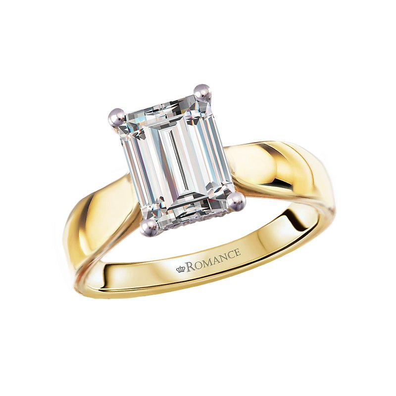 Hidden Halo 14 Karat Yellow Semi-Mounting