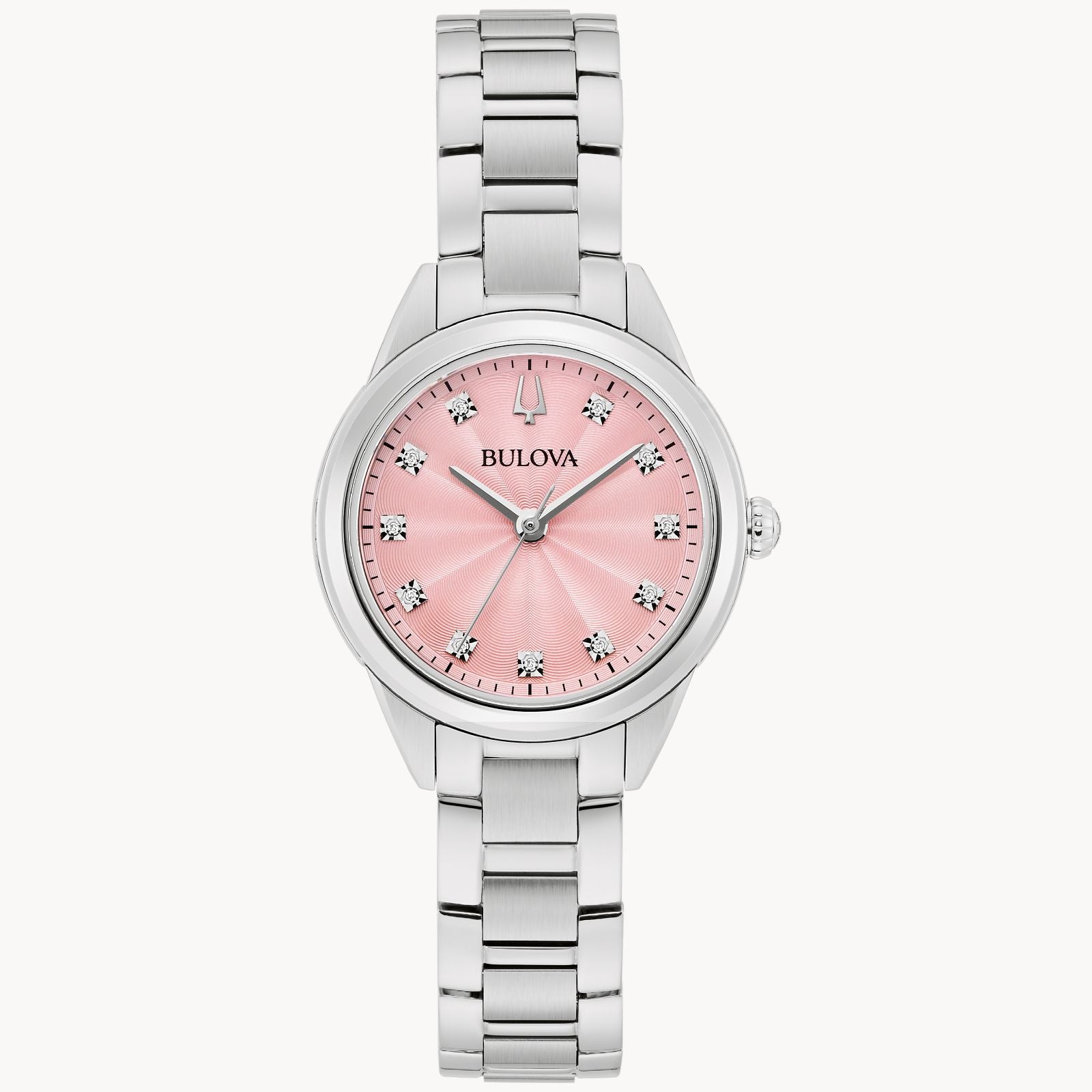 BULOVA DIAMOND PINK DIAL WATCH