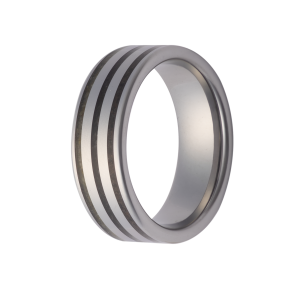 Precious Metal (No Stones) Wedding Bands  -  Men'