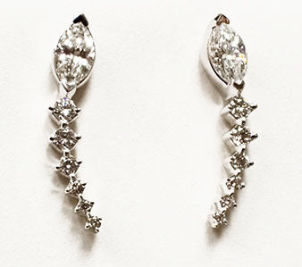 14 Karat White Earrings