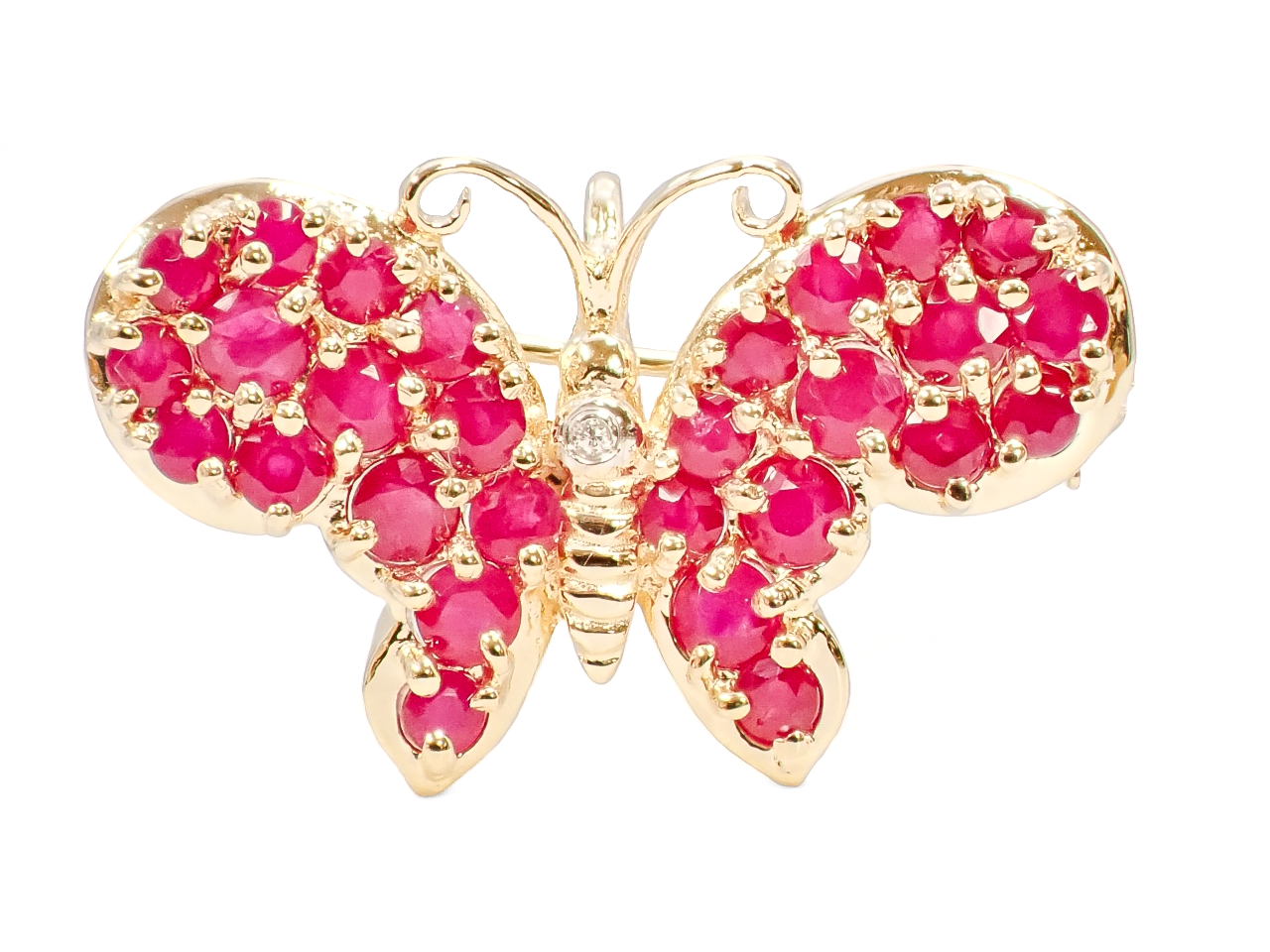 RUBY BUTTERFLY PENDANT/BROOCH