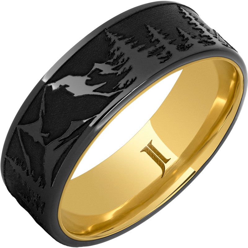 Precious Metal (No Stones) Wedding Bands  -  Men'