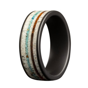 Precious Metal (No Stones) Wedding Bands  -  Men'