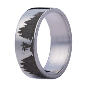 Precious Metal (No Stones) Wedding Bands  -  Men'