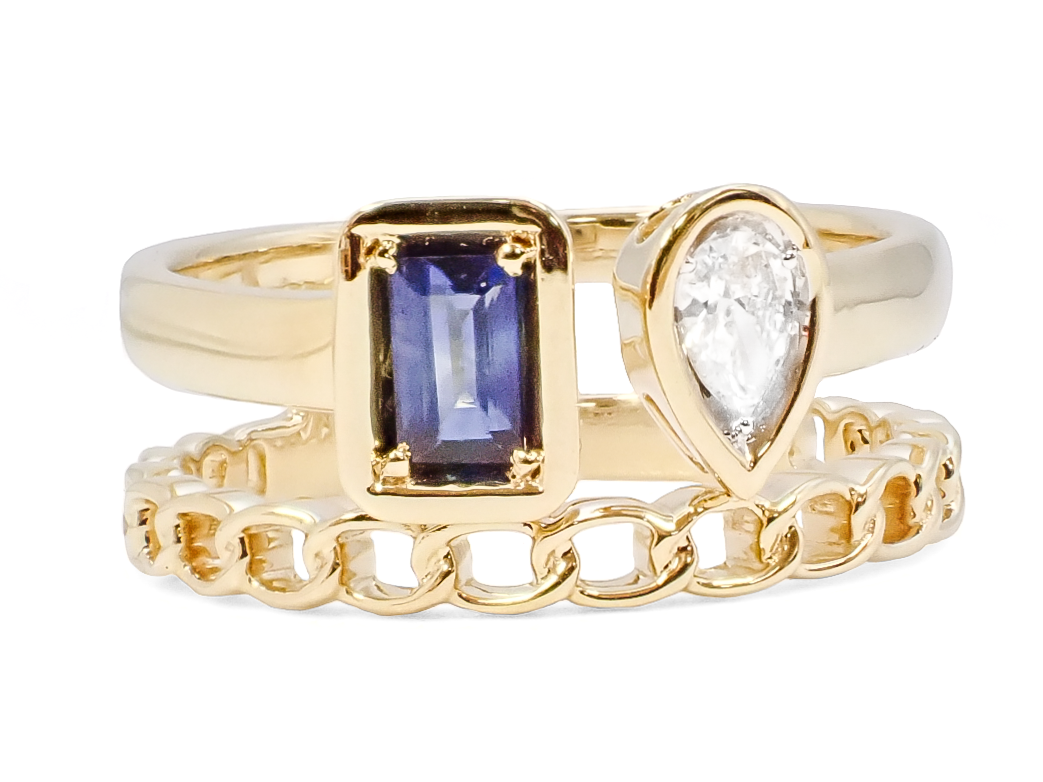 Colored Stone Rings  -  Women'