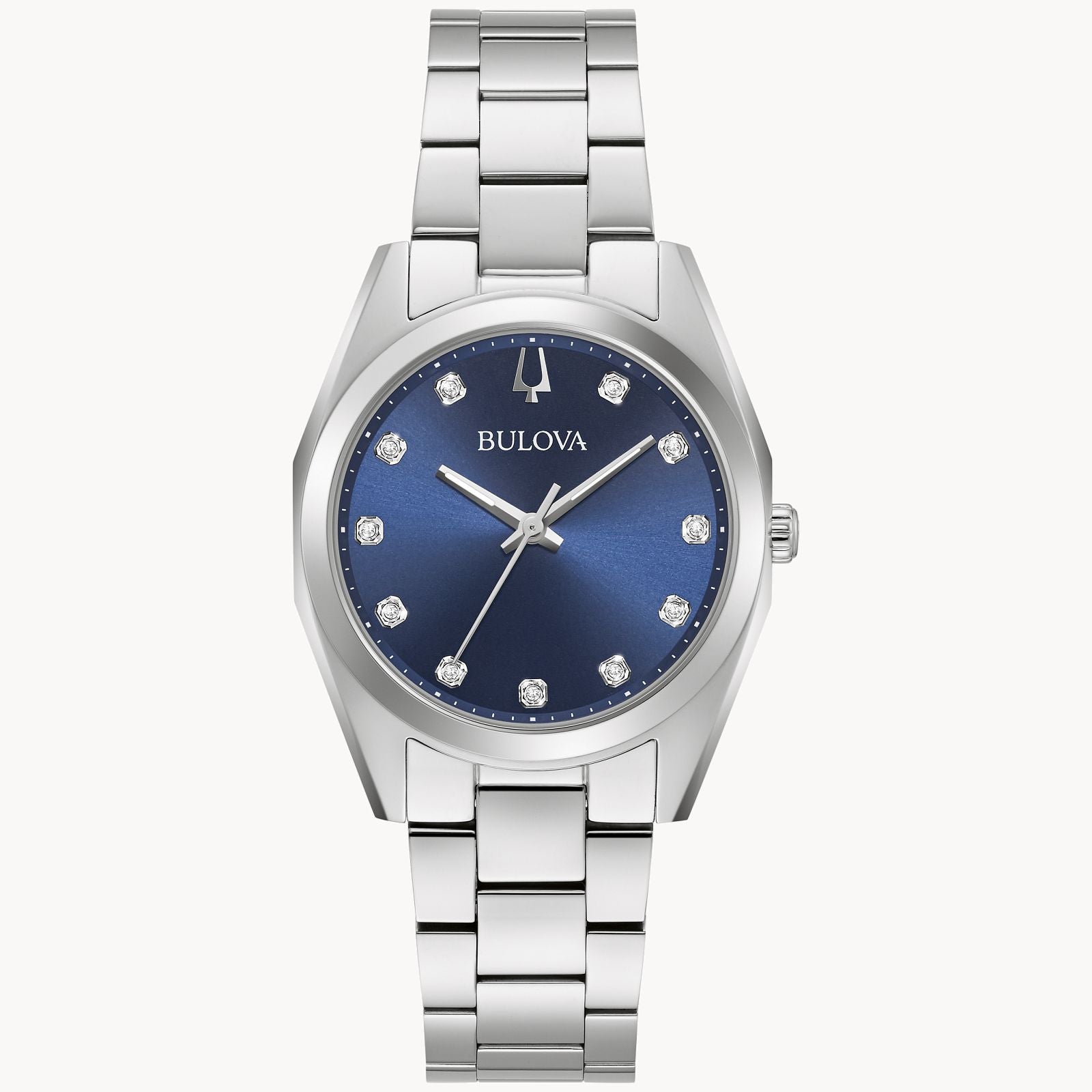 LADIES BULOVA BLUE DIAMOND DIAL WATCH