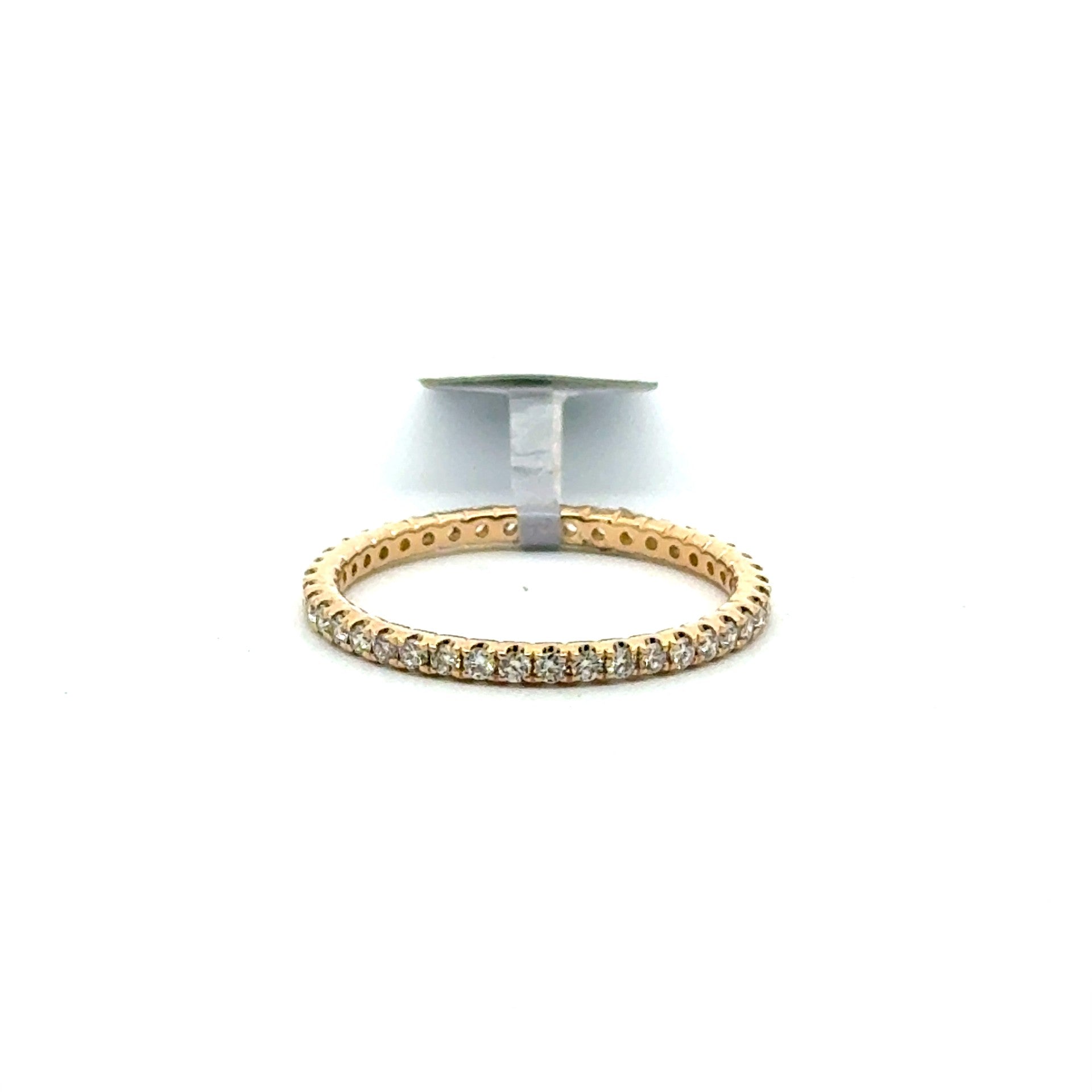 Prong Set 14 Karat White Wedding Band