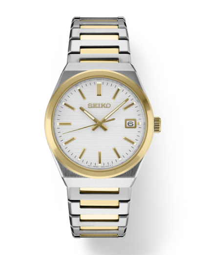 SEIKO ESSENTIALS TWO TONE WHITE DIAL