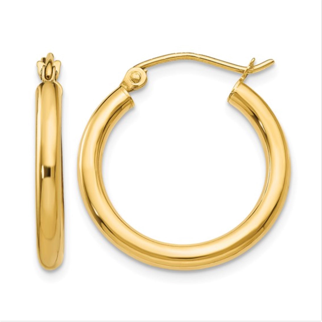 Hoop 14 Karat Yellow Earrings