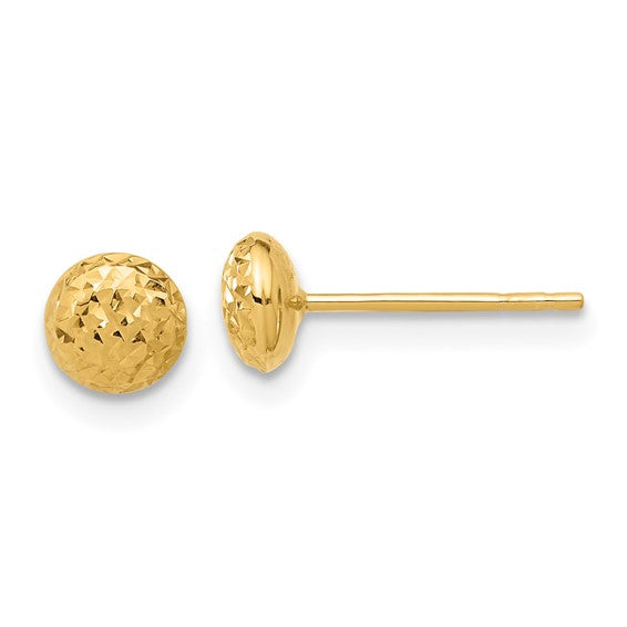 Stud 14 Karat Yellow Earrings