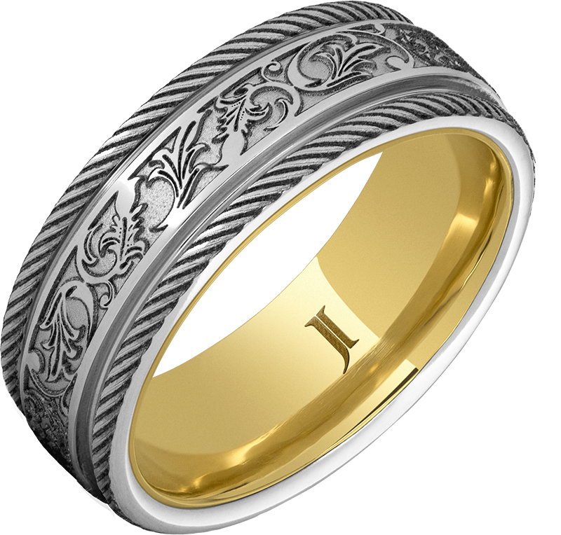 Precious Metal (No Stones) Wedding Bands  -  Men'