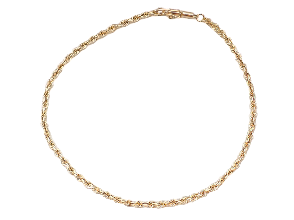 14KY 8" ROPE BRACELET